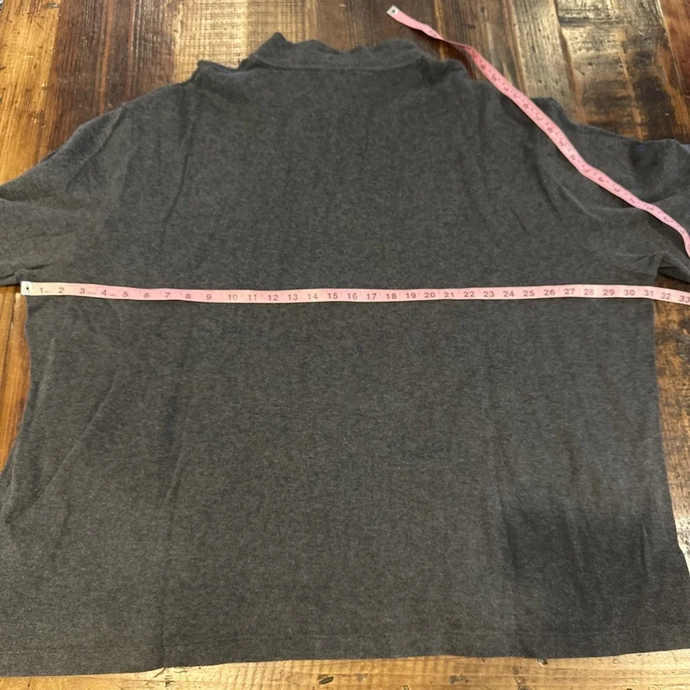 Polo‎ Ralph Lauren Sweater Mens 4XB 1/4 Zip Pullover Pony Estate Rib Gray